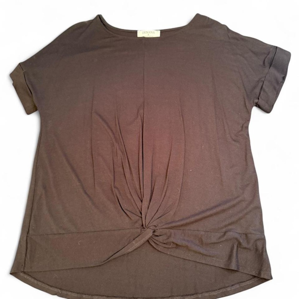 Black Knotted Short Sleeve, Small